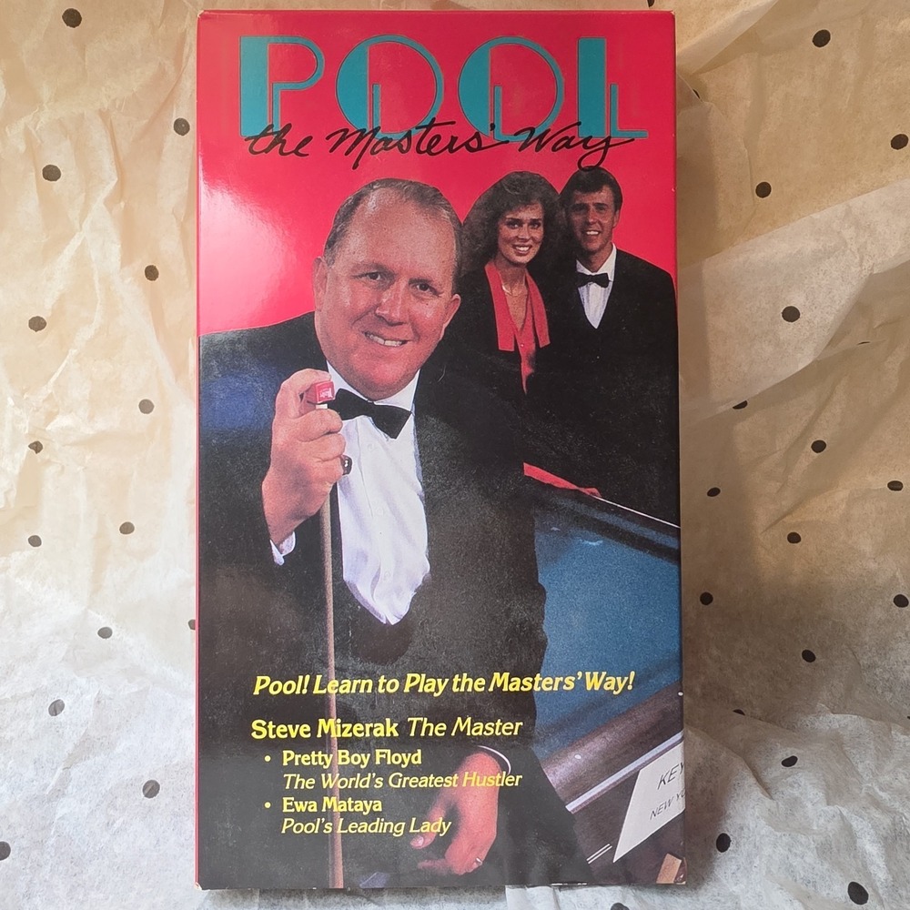 Pool The Masters Way VHS Steve Mizerak Billiards Instructional 1989